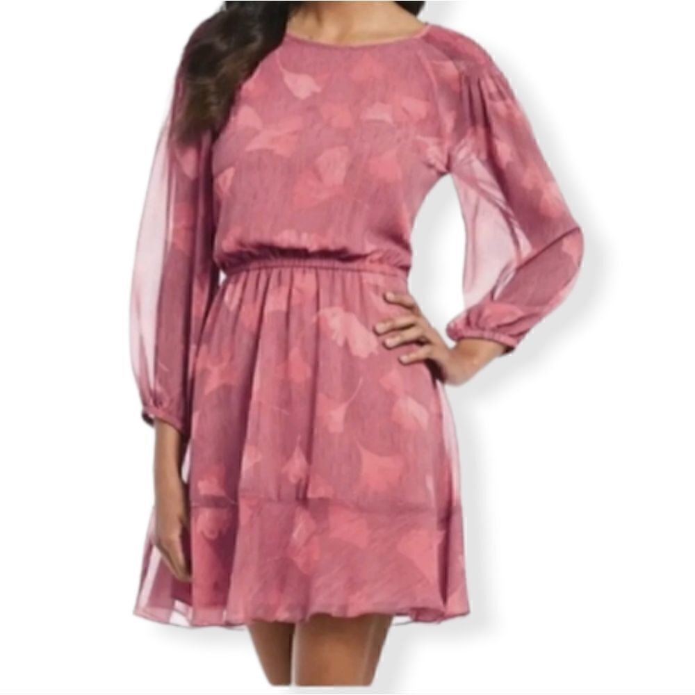 H halston long sleeve dress